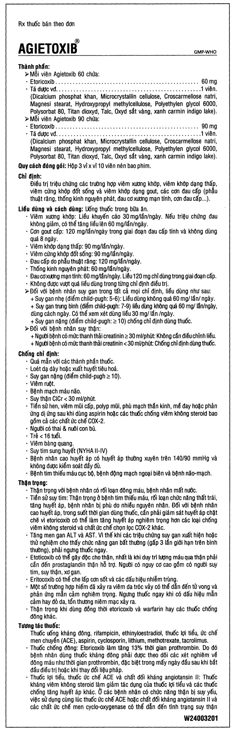 AgiEtoxib 90mg giảm đau, kháng viêm xương khớp (3 vỉ x 10 viên) - 5